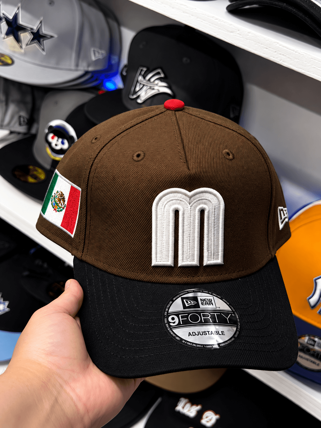 New Era 9FORTY adjustable cap with Mexico flag
