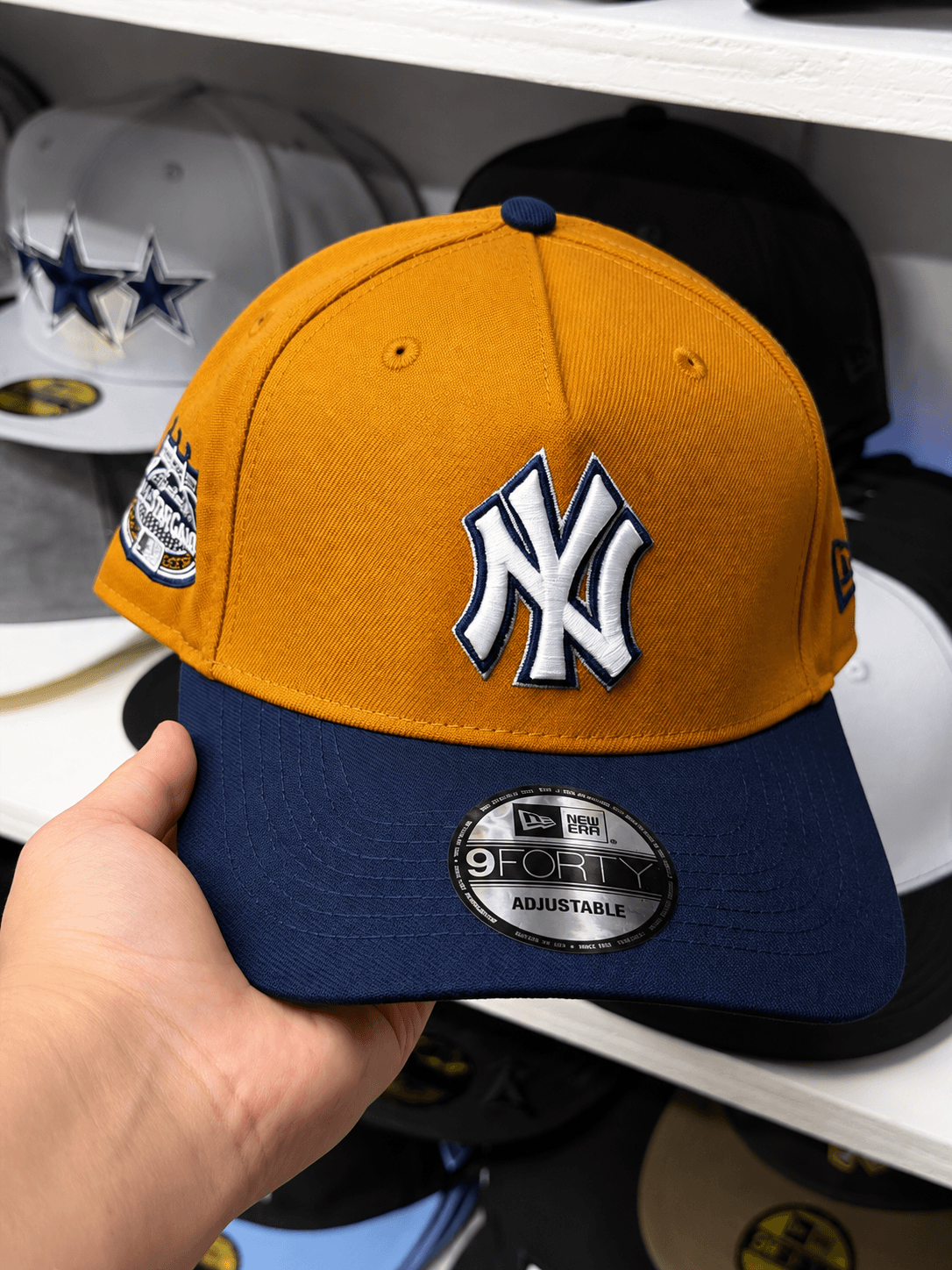 Gorra New Era New York Yankees 9FORTY World Series Side Patch ajustable
